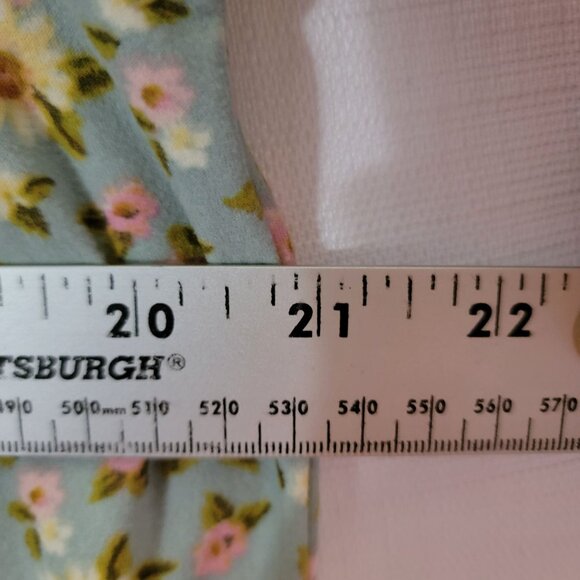 Full Circle Trends Womens Lounge Dress Sz 3X 3/4 Sleeves Green & Pink Floral - Picture 6 of 13